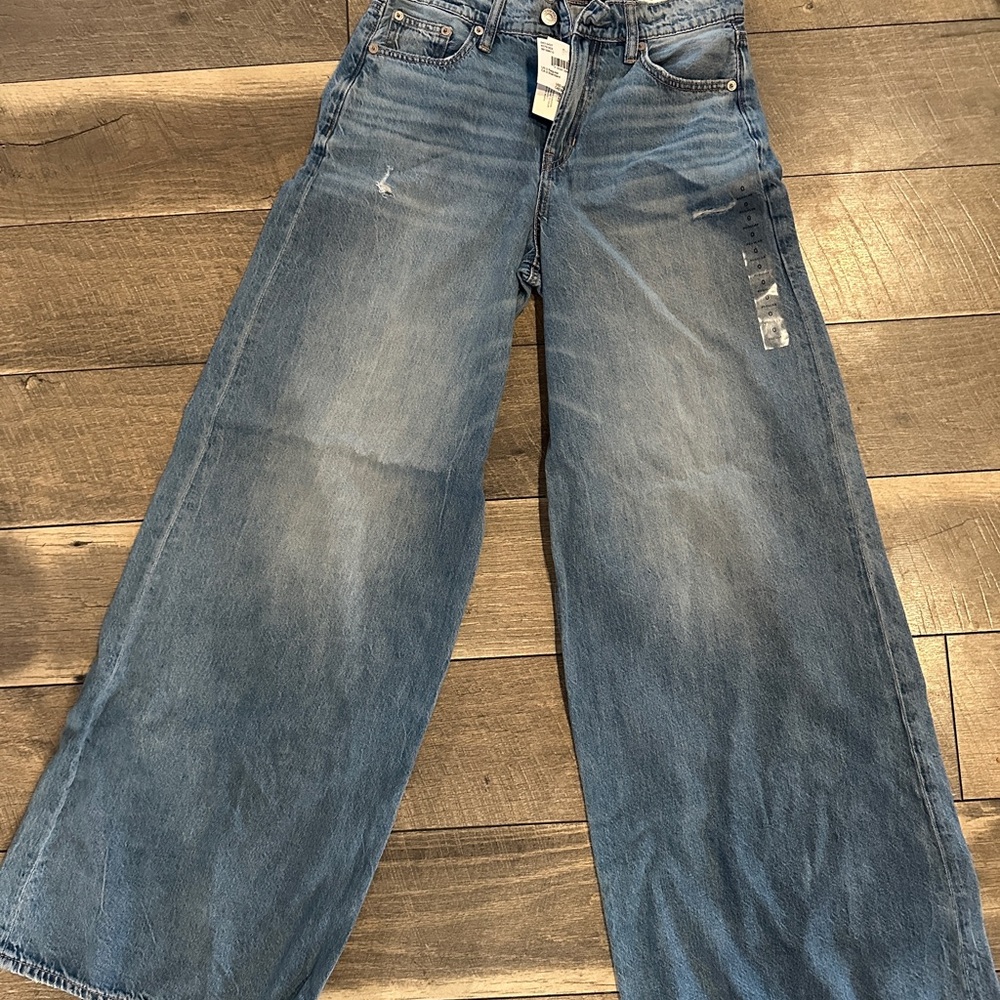 American Eagle Outfitters Flare Wide Leg Blue Jeans